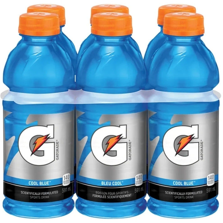 Gatorade Cool Blue Raspberry Sports Drink, 6 x 591 ml