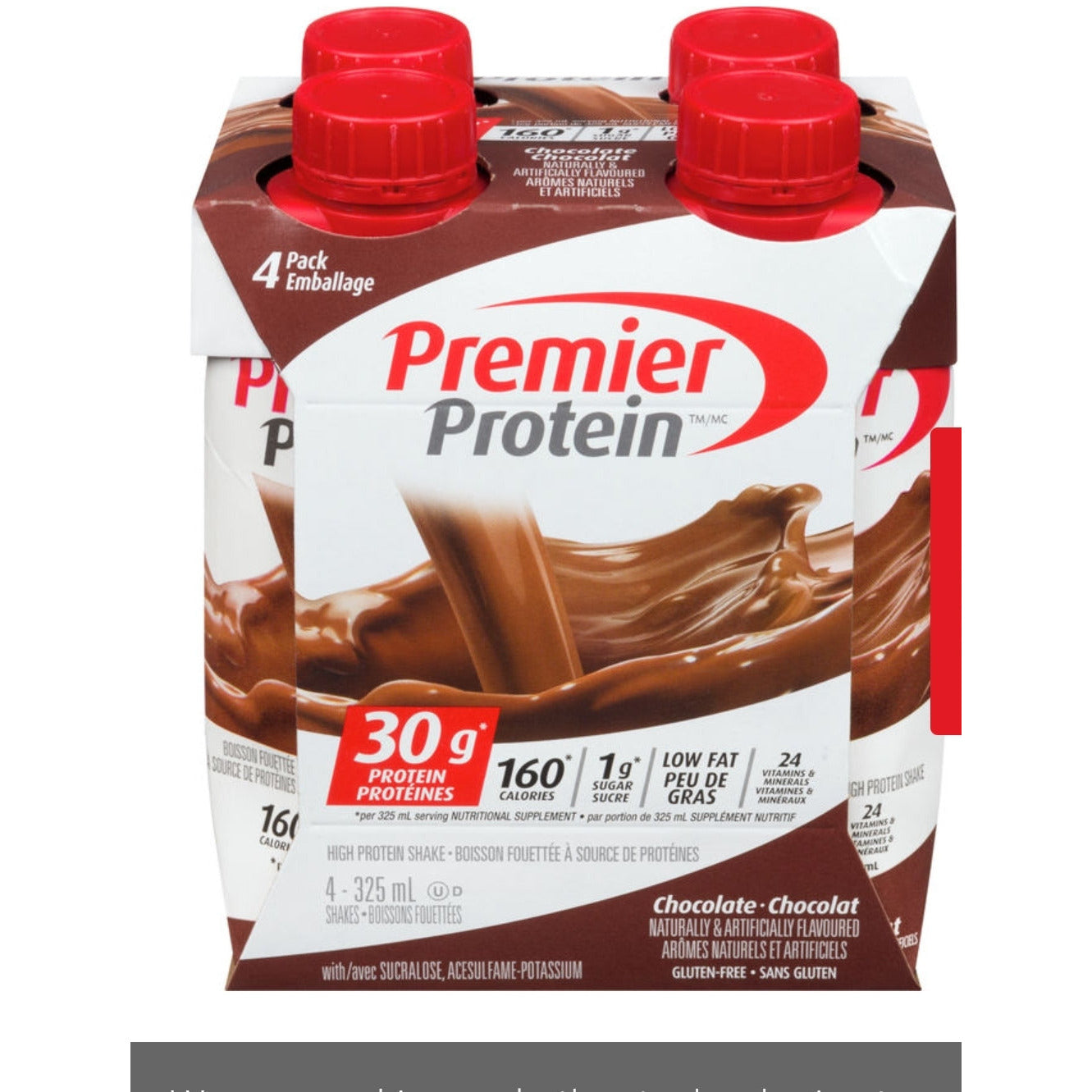 Premier Protein Chocolate Protein Shakes 4x325 ml
