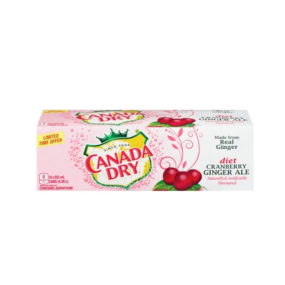 Canada Dry Diet Cranberry Gingerale, 12 pack