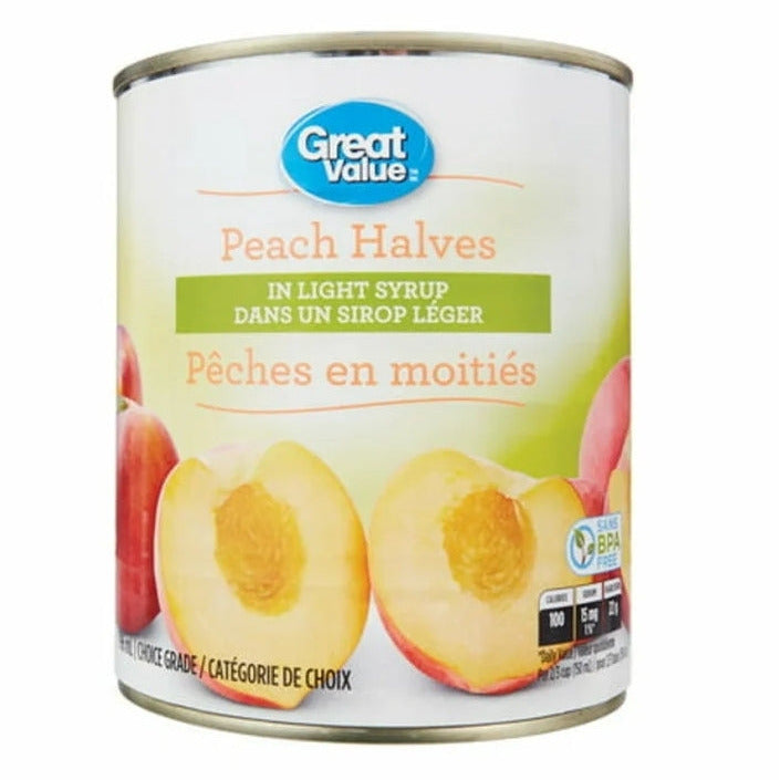 Compliments In Light Syrup Peach Halves 398 ml