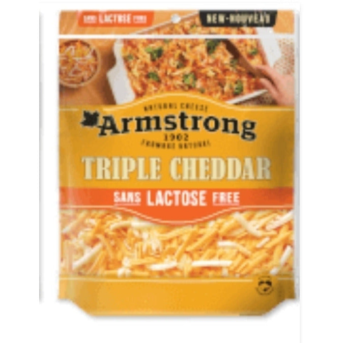 Armstrong Shredded Triple Cheddar Cheese Lactose Free 500g