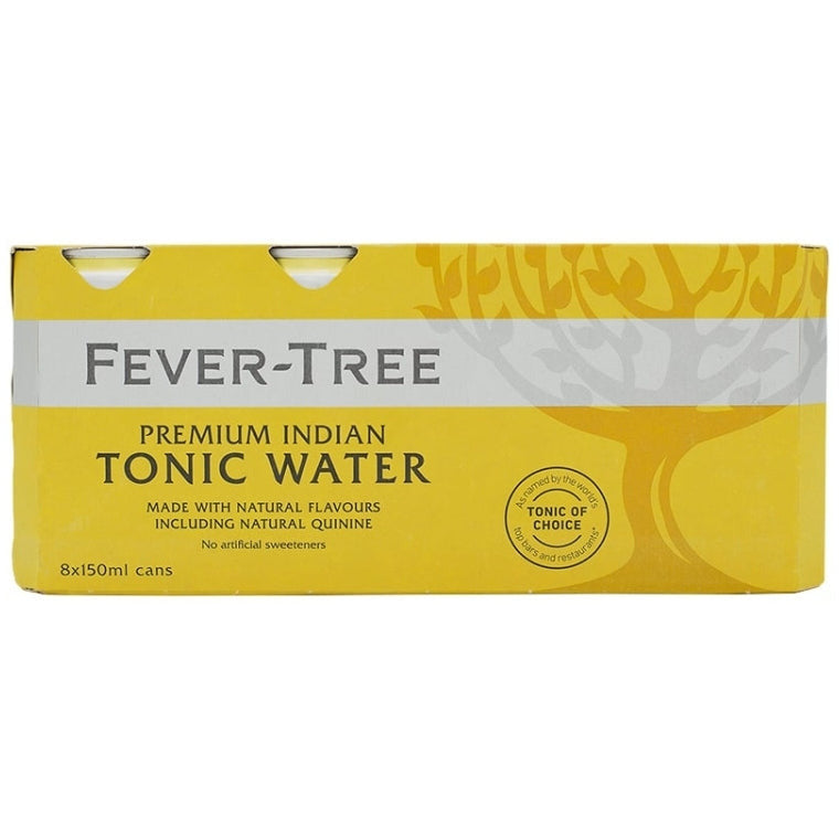 Fever Tree Indian Light Tonic Water, 8 x 150 ml