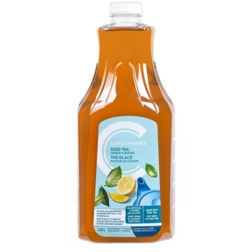 Compliments Iced Green Tea Low Sugar Refrigerated Juice 1.54 L