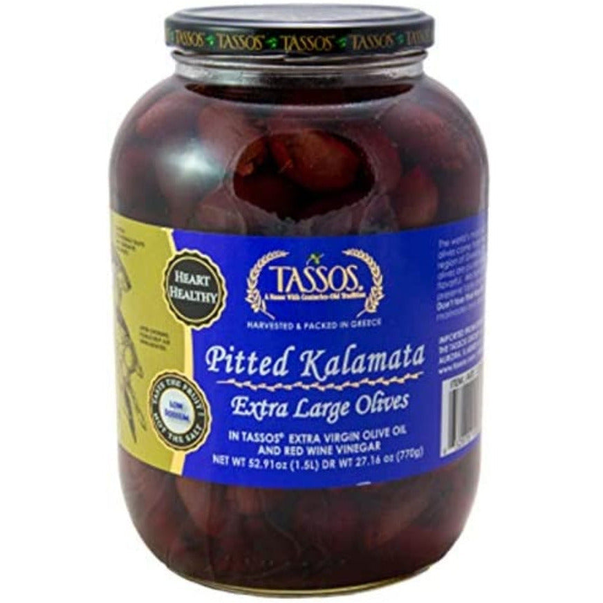 CASE LOT Tassos Pitted Kalamata Olives 1.5L