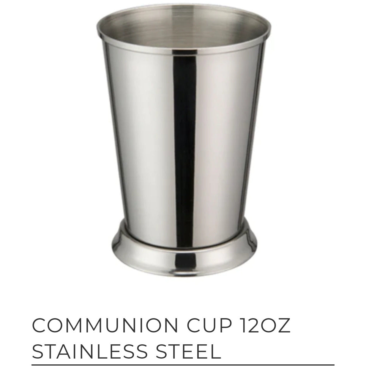 Communion Cup, 12 oz. Stainless Steel