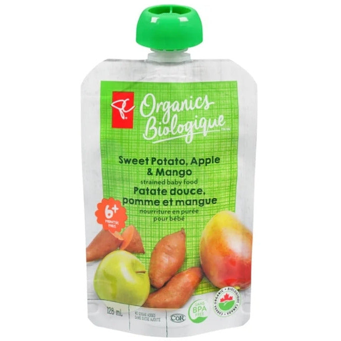 Compliments Organic Apple Mango Sweet Potato & Millet Pouch Baby Food 128 mL