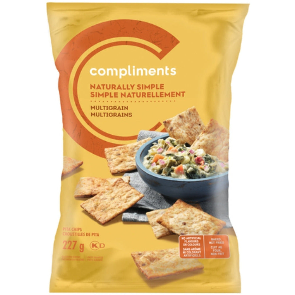 Compliments Pita Chips Sea Salt & Cracked Pepper, 227g