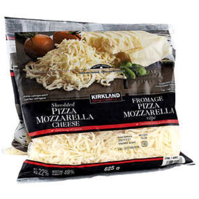 Case Lot Kirkland Shredded Mozzarella Cheese 2x625g