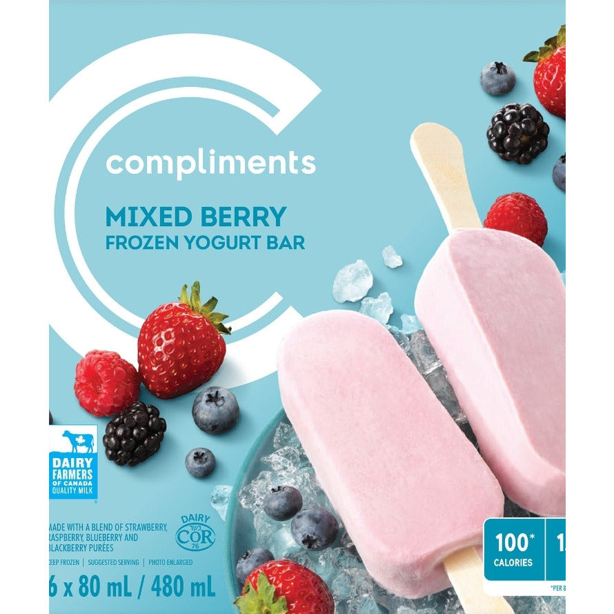 Compliments  Frozen Yogurt Bar Mixed Berry, 480ml