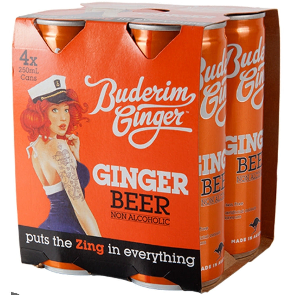 Buderim Ginger Beer, 4 x 250mL