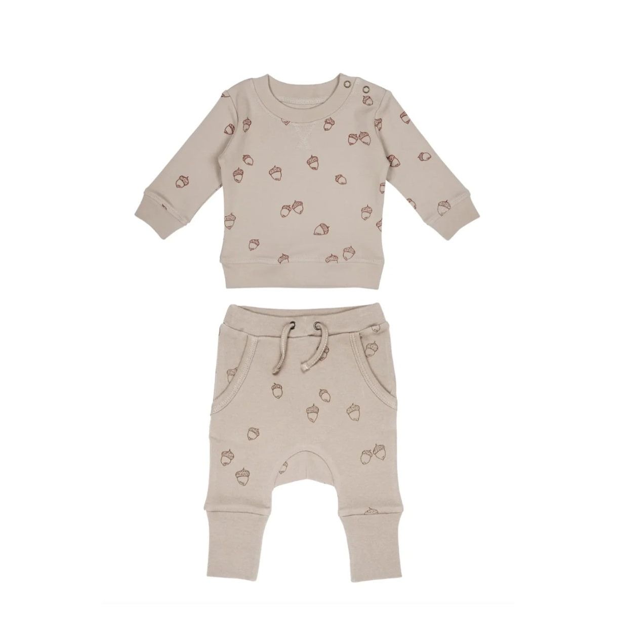 Nuts About You, Jogger Set, Oatmeal, 18-24m
