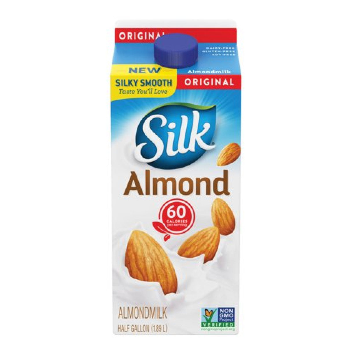 Silk Almond Milk, Original, Unsweetened, 1.89L