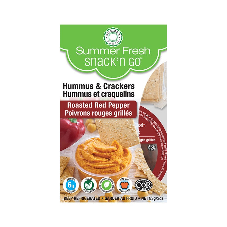 Summer Fresh Snack and Go Hummus and Crackers Red pepper 83g
