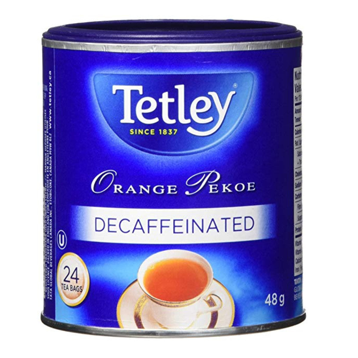 Tetley Decaffeinated Orange Pekoe Teabags, 24 bags