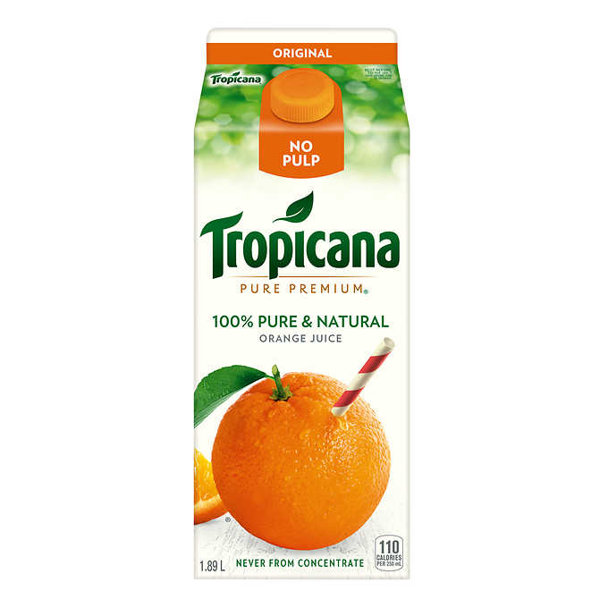 Tropicana No Pulp Orange Juice, 1.36 L