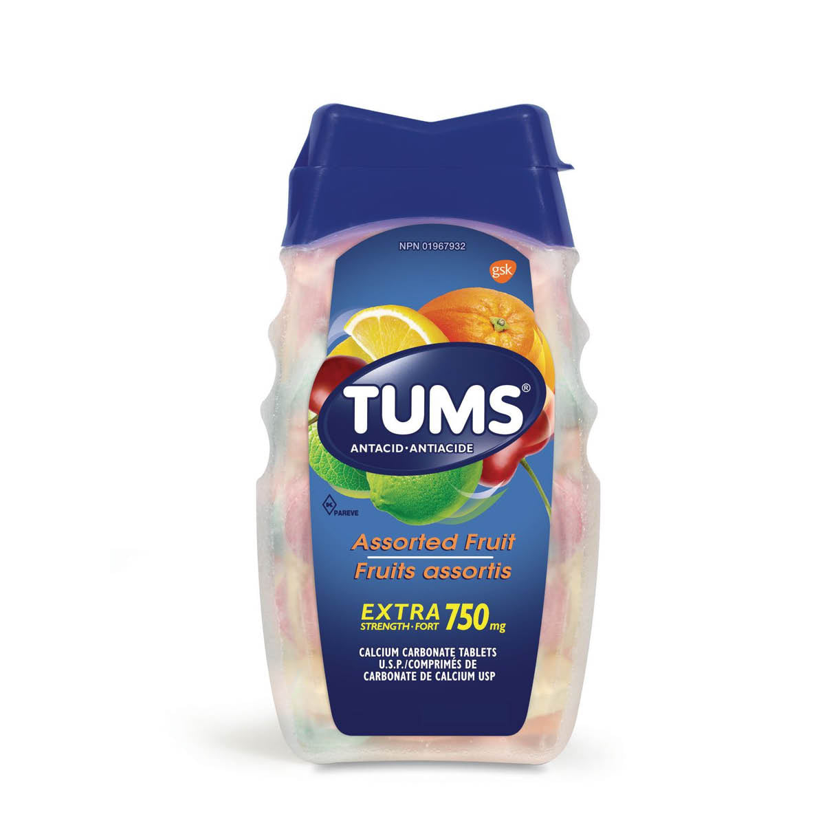 Tums Extra Strength Antacid for Heartburn Relief, 750 mg