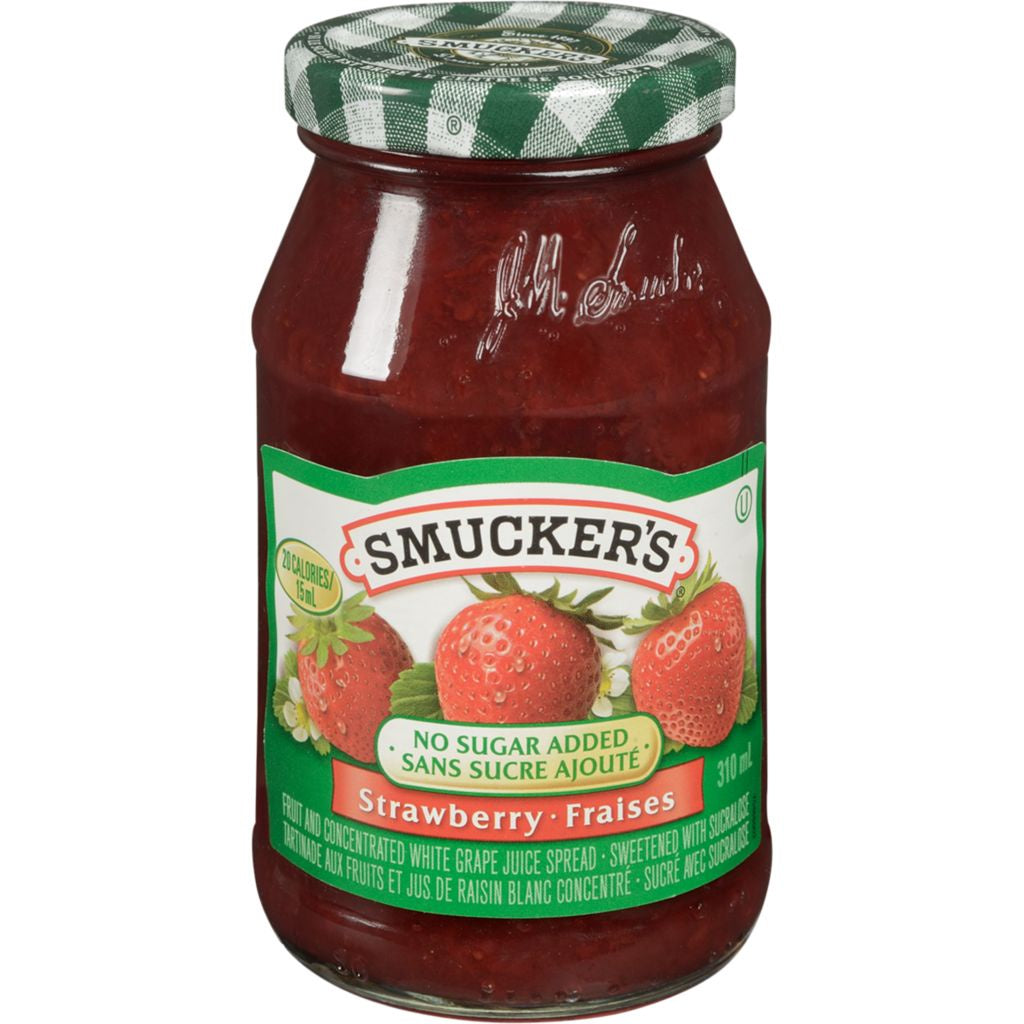 Smuckers No Sugar Added Strawberry Spread, 310ml