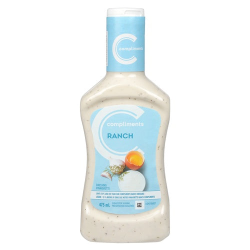 Compliments Balance Ranch Dressing, 475 ml