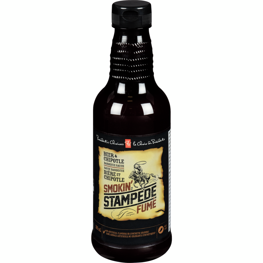 PC Smokin' Stampede Beer & Chipotle BBQ Sauce, 500 ml