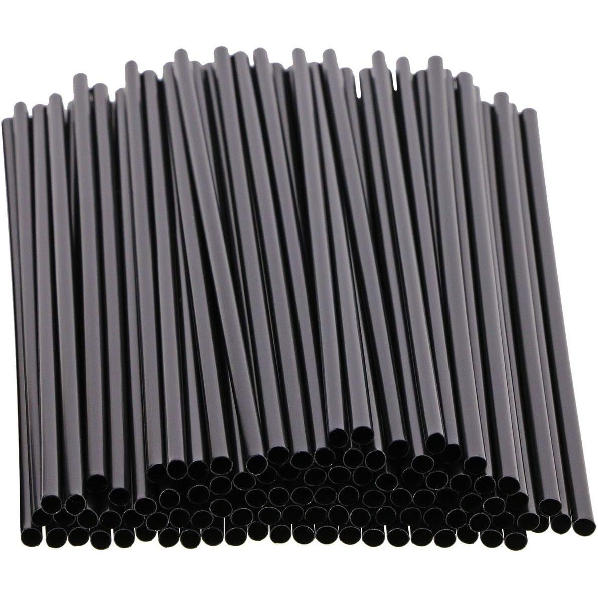 NEW Black Plastic Cocktail 13cm Straws,100pcs
