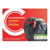 NEW Compliments Drawstring Large Garbage Bag 24 ea