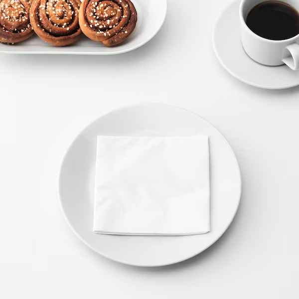 FANTASTISK Cocktail napkin, white 50pk