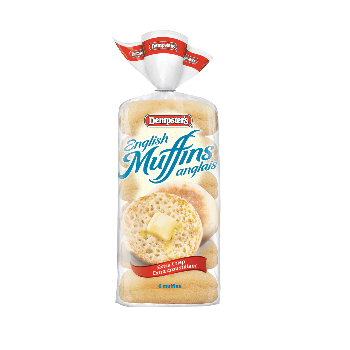 Dempster's English Muffins White Extra Crisp, 6pk 342 g