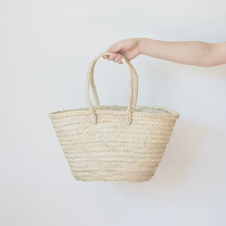 AUGUSTA French Basket Medium - Straw Bag with long handles