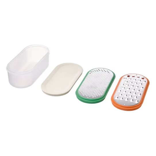 Uppfylld Grater with container, set of 4