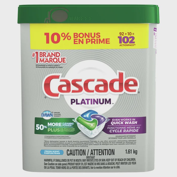 Cascade Platinum Plus Dishwasher Detergent Pods, Fresh Scent
