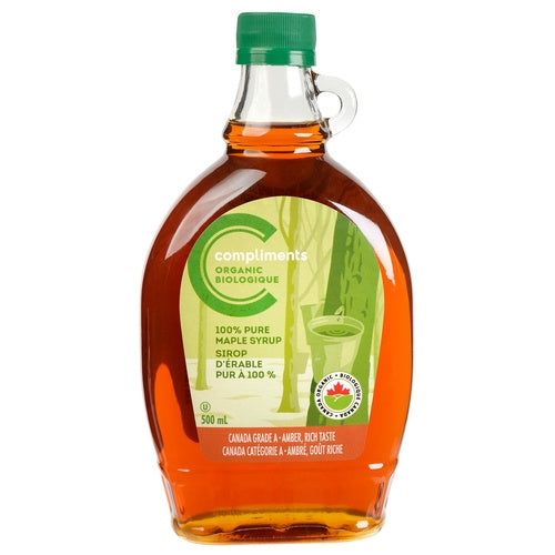Compliments Organic Amber Rich Maple Syrup, 500 ml