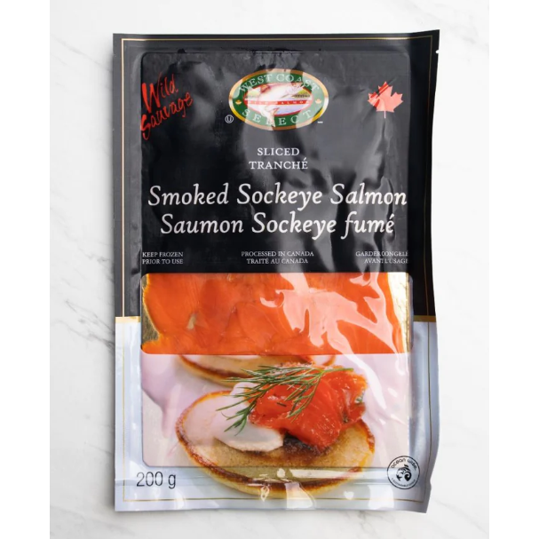 Cold Smoked Sockeye Salmon Lox 200g