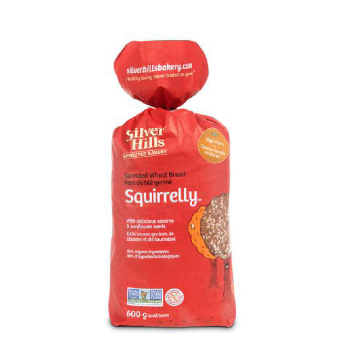 Silver Hills Sprouted Power Squirrelly Wheat Bread 615g